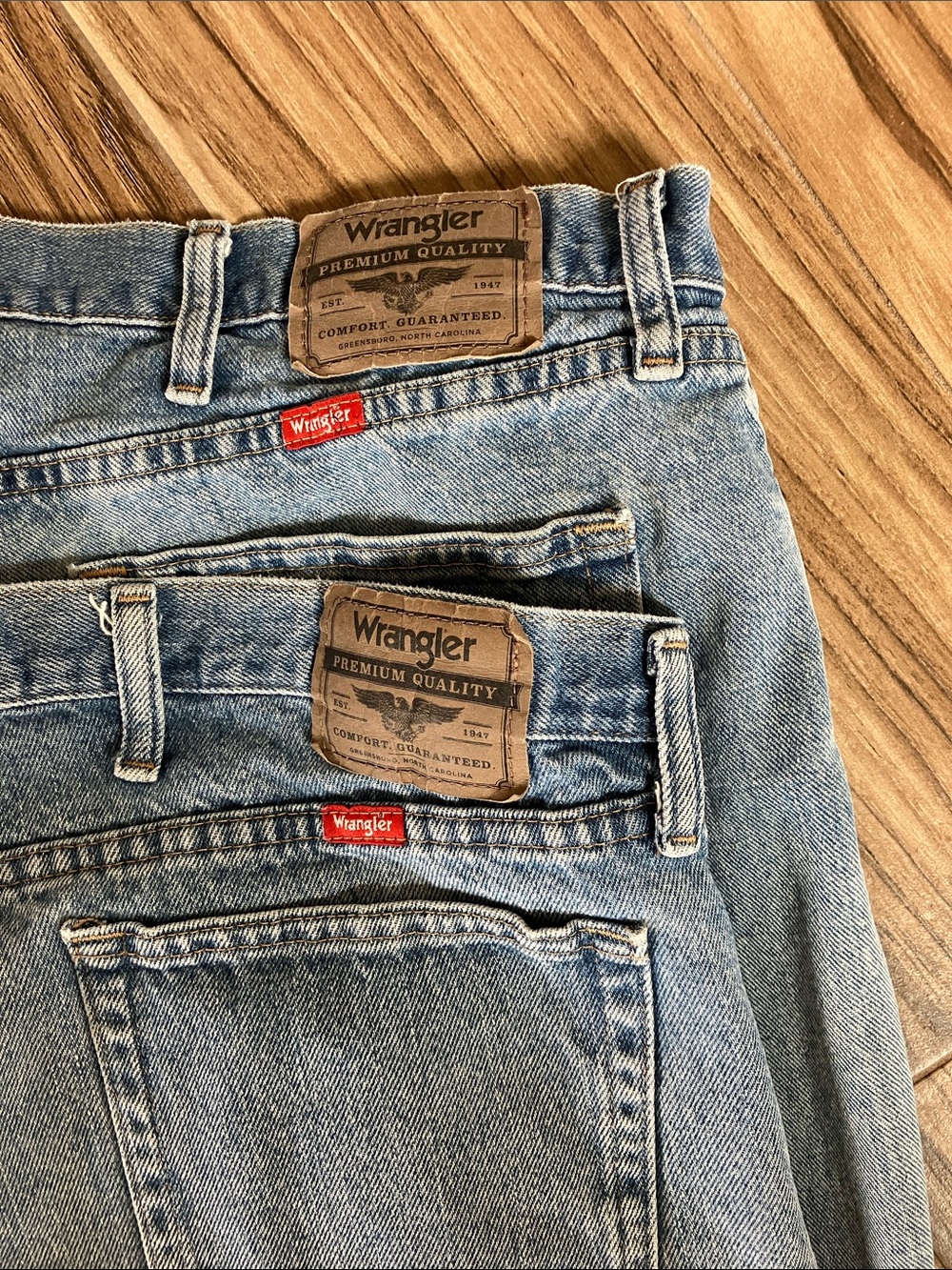 Wrangler Light Blue Denim Jean Men’s Shorts Twin Set